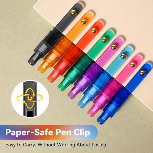 Gel Pens, 8 Pcs 0.5mm Black Ink Fine Point Smooth Writing Pens with 8 Refills, Quick Dry, Retractable Gel Ink Pens, Fun Pens for Teacher, Office, School, Gifts for Women and Men in Saudi Arabia