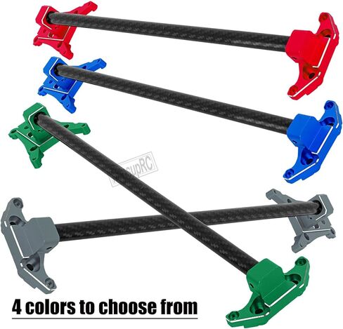RC Carbon Fiber & Aluminium #6730 chassis brace kit properves part for 1/10 slash 4x4 lgg (VXL) ، Rustler 4WD (VXL) Heavy Duty Chassis Brace Hops Up.Navy Blue in Saudi Arabia
