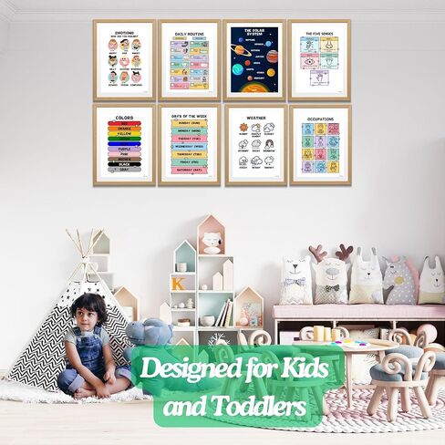 مجموعة الاحتياجات الفكرية من 16 10 × 14 ملصقًا تعليميًا - ESL Decor للأطفال - ملصقات الفصول البصرية النابضة بالحياة الابتدائية لبناء المفردات وتعلم اللغة - إنهاء غير مريح غير مؤلف in Kuwait