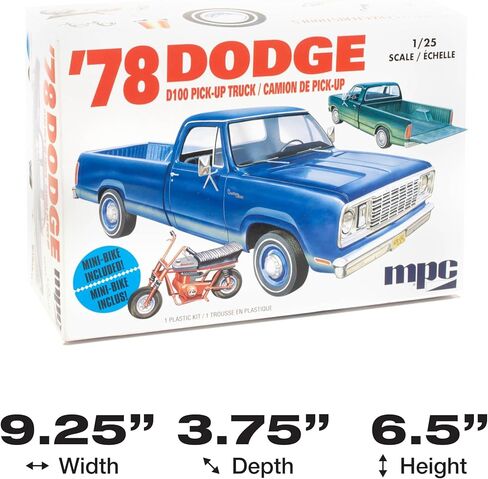 MPC 1978 Dodge D100 مخصص التقاط 1:25 مجموعة طراز المقياس in Saudi Arabia