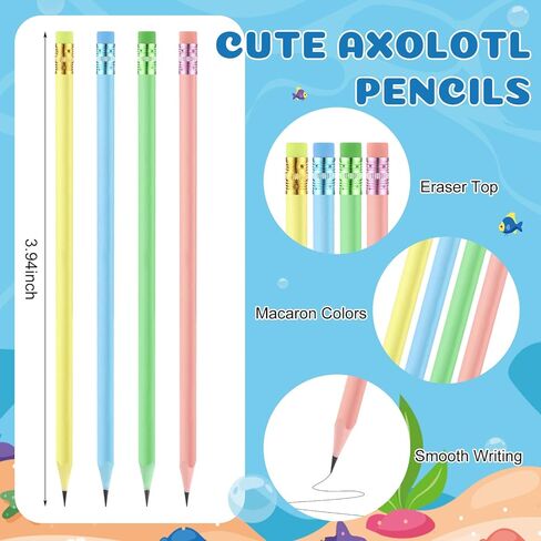 GIEGXIN 48 PCS AXOLOTL Party FAVORS SMITHERS SPOLIC Notebooks and Pencils AXOLOTL GIFT ST in Kuwait