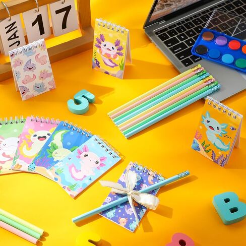 GIEGXIN 48 PCS AXOLOTL Party FAVORS SMITHERS SPOLIC Notebooks and Pencils AXOLOTL GIFT ST in Kuwait