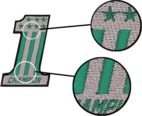 Rugby American Football Champions Embroidered Iron-On Patch Set of 6 Patches for Jackets, Hats, Backpacks, Apparel & Shirts in Saudi Arabia
