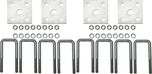Extreme Max 3006.7055 Single Axle Galvanized U-Bolt Kit for Mounting Boat Trailer Leaf Springs for 2" x 2" Axle - 4-13/16" Long in Saudi Arabia