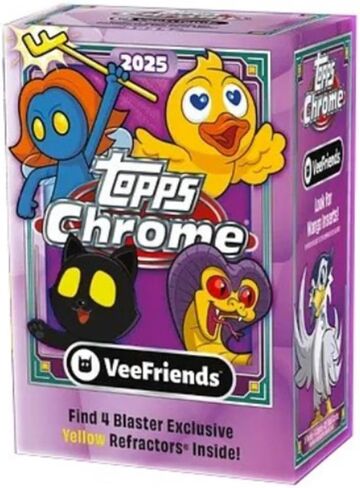 2025 Topps Chrome Veefriends Trading Cards Box مع 4 مكبرات مكبوتة أصفر حصرية in Saudi Arabia