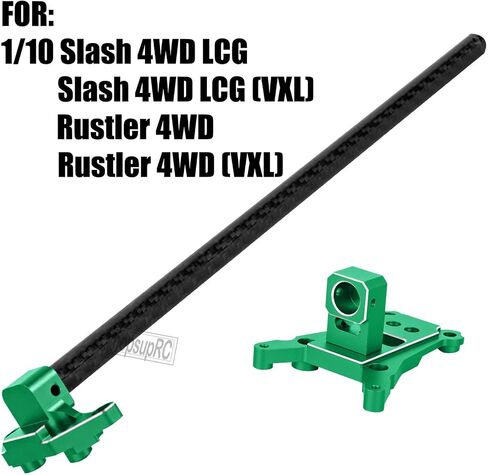 RC Carbon Fiber & Aluminium #6730 chassis brace kit properves part for 1/10 slash 4x4 lgg (VXL) ، Rustler 4WD (VXL) Heavy Duty Chassis Brace Hops Up.Navy Blue in Saudi Arabia