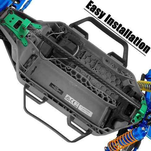 RC Carbon Fiber & Aluminium #6730 chassis brace kit properves part for 1/10 slash 4x4 lgg (VXL) ، Rustler 4WD (VXL) Heavy Duty Chassis Brace Hops Up.Navy Blue in Saudi Arabia