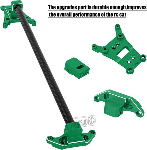 RC Carbon Fiber & Aluminium #6730 chassis brace kit properves part for 1/10 slash 4x4 lgg (VXL) ، Rustler 4WD (VXL) Heavy Duty Chassis Brace Hops Up.Navy Blue in Saudi Arabia