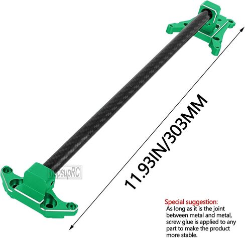 RC Carbon Fiber & Aluminium #6730 chassis brace kit properves part for 1/10 slash 4x4 lgg (VXL) ، Rustler 4WD (VXL) Heavy Duty Chassis Brace Hops Up.Navy Blue in Saudi Arabia