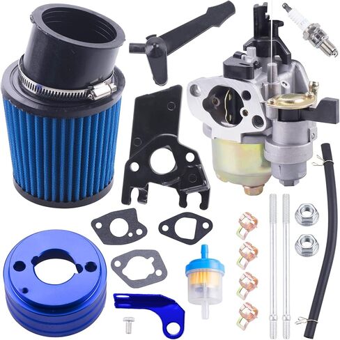 MRELC High Performance Upgraded Carburetor Air Filter adapter Intake Spark Plug Kit fit for Predator 212cc 6.5 Hp Honda Gx160 Gx200 196cc Coleman CT200U Trail CT100U Mini Bike Go Kart Racing (Red) in Kuwait