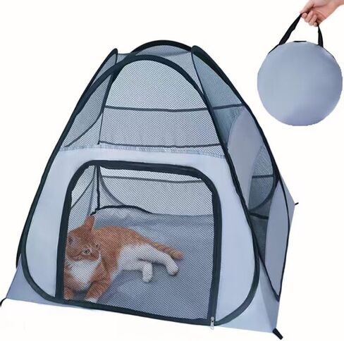 Outdoor Portable pet cat cage cat House, Dual use Indoor and Outdoor, Equipped with Easy to Carry Storage Bags, Suitable for Cats and Small Animals in Kuwait