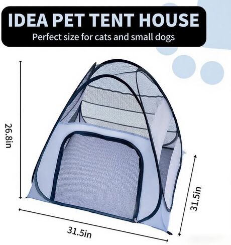 Outdoor Portable pet cat cage cat House, Dual use Indoor and Outdoor, Equipped with Easy to Carry Storage Bags, Suitable for Cats and Small Animals in Kuwait