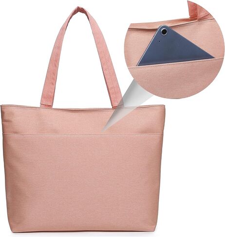 مقاومة الماء من نايلون محمول حقيبة كمبيوتر السفر حمل كيس الكتف (14-15.6 بوصة ، الخوخ الوردي) in Kuwait