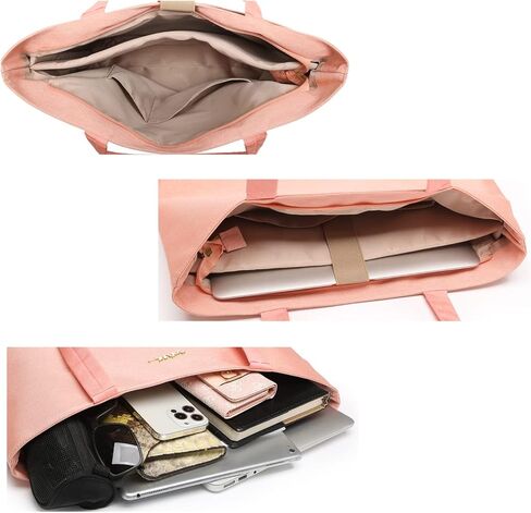 مقاومة الماء من نايلون محمول حقيبة كمبيوتر السفر حمل كيس الكتف (14-15.6 بوصة ، الخوخ الوردي) in Kuwait