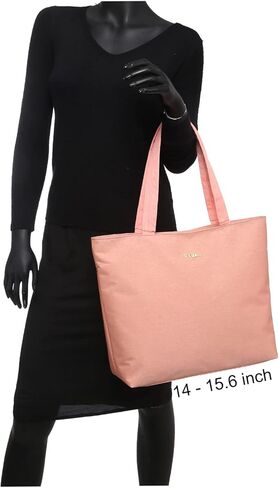 مقاومة الماء من نايلون محمول حقيبة كمبيوتر السفر حمل كيس الكتف (14-15.6 بوصة ، الخوخ الوردي) in Kuwait