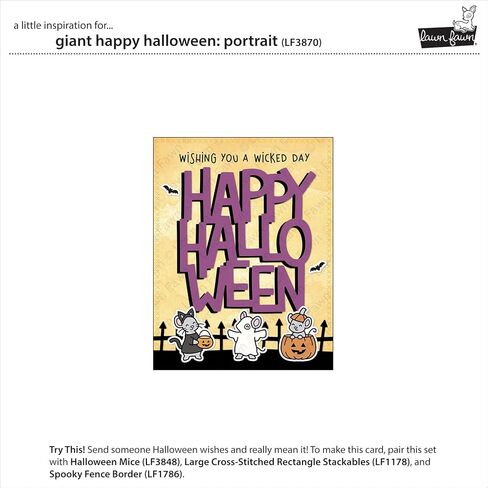 Lawn Fawn LF3870 Giant Happy Halloween: صورة قائمة بذاتها in Saudi Arabia