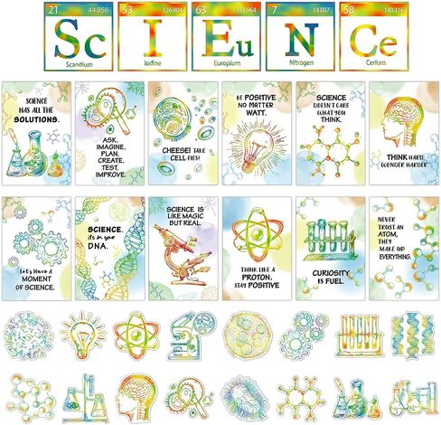 33 Pcs Biology Chemistry Science Posters for Classroom Decor Posters Biology Themes Life Science Canvas Poster 7.9x11.8 for High School Classroom Hallways Bulletin Boards Study Room in Saudi Arabia