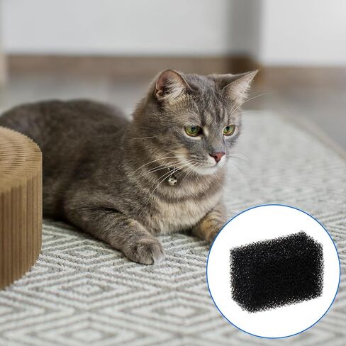 12 Pack Cat Fountain Filters Sponge Replacement Pet Fountain Pre-Filter Square Foam Sponges for 84oz/2.5L Cat Water Fountains in Saudi Arabia