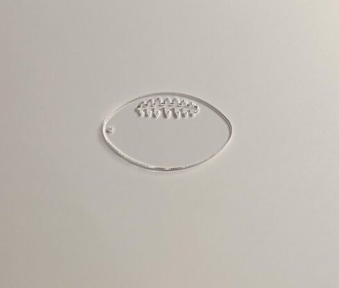 Set of 12 American Football Acrylic Blanks,Football Keychain Craft Blank,Unfinished Blank for Keychains and Badge Reels (3'') in Saudi Arabia