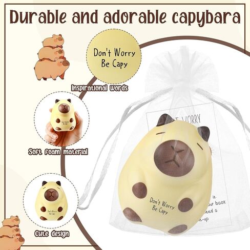 10 مجموعة كرات الإجهاد Capybara Squeeze ألعاب مضحكة كابيبارا الإغاثة كرات الضغط الملهمة الموظف الهدايا هدايا لمكتب حفلة عيد الميلاد عيد الميلاد in Kuwait