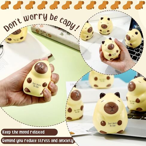 10 مجموعة كرات الإجهاد Capybara Squeeze ألعاب مضحكة كابيبارا الإغاثة كرات الضغط الملهمة الموظف الهدايا هدايا لمكتب حفلة عيد الميلاد عيد الميلاد in Kuwait
