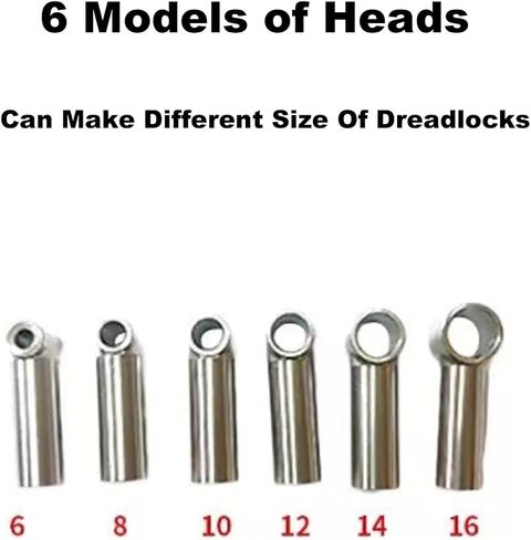 6 Replacement Holes for Dreadlock Machine, Multiple Sizes 6/8/10/12/14/16mm, Suitable for Different Thicknesses of Dreadlocks in Saudi Arabia