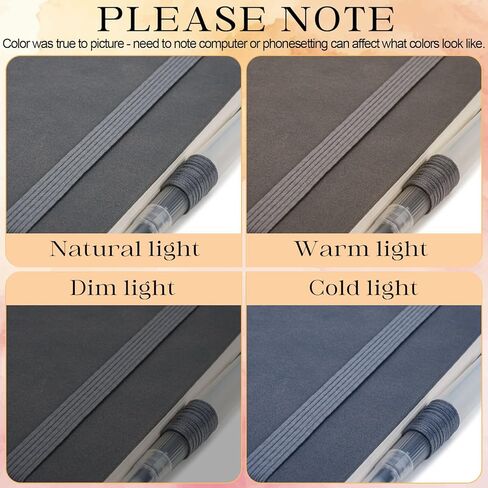 غلاف جلدي في Remowith Cover Watercethbook ، Journal 9 "X5.5" ، 300GSM COLD PRESS COTTON PAPER (24 ورقة/48 صفحة) ، مجلة مثالية للألوان المائية للعلامات ، الباستيل ، Darkgrey in Kuwait