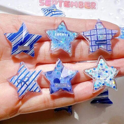 3D Sparkly Resin Embellishments Flatbacks, 40 Pieces Shine Glitter Flower Strawberry Cat Shape Resin Charms for DIY Handicraft, Phone Case,Scrapbooking (Multicolor) in Saudi Arabia