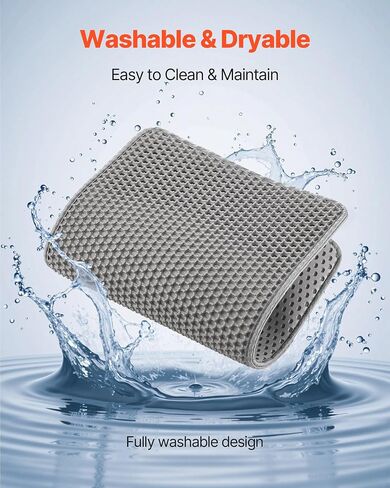 حصيرة فضلات القطط ، 30 × 24 بوصة ، حصيرة صندوق القمامة مزدوجة الطبقة ، حصيرة غير مقطوعة من القمامة غير القابلة للانزلاق والبول للقطط الداخلية ، تصميم قرص العسل ، ناعم على الكفوف ، حصير كيتي كبيرة قابلة للغسل للأرض in Saudi Arabia