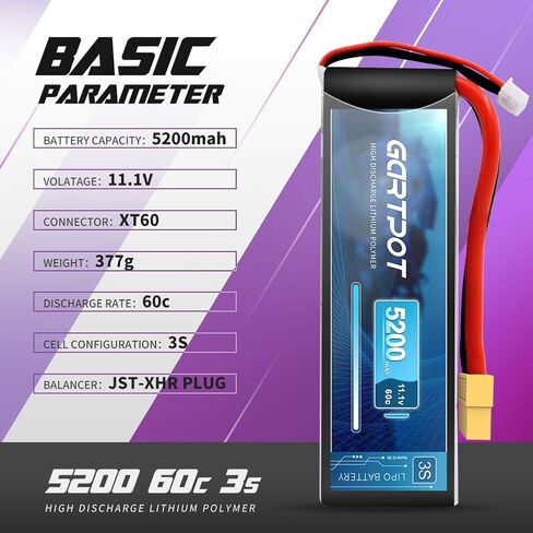3S Lipo Battery 5200mah 11.1V 60C LiPo RC Battery Soft Case Pack with XT60 Plug for RC Evader BX Car RC Truck Truggy RC Hobby 2PACK in Saudi Arabia