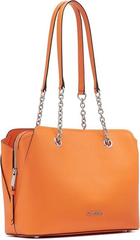 Calvin Klein Hailey Micro Pebble Triple Compartment Chain Satchel in Saudi Arabia