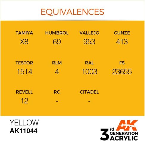 AK Interactive 3rd Gen Acrylic Yellow 17ml in Saudi Arabia
