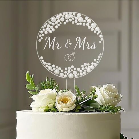 Coucoland Mr and Mrs Cake Topper - Decore Cake Wedding Decor in Kuwait