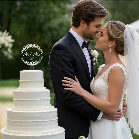 Coucoland Mr and Mrs Cake Topper - Decore Cake Wedding Decor in Kuwait