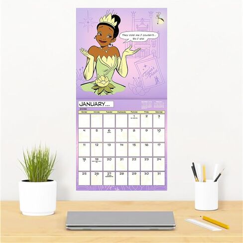 Disney Princess Calendar 2026 - Deluxe 2026 Princesses Wall Calendar Bunddle مع أكثر من 100 ملصق تذكير يضم أرييل ، بيل ، سندريلا ، المزيد (هدايا ديزني الكلاسيكية ، اللوازم المكتبية) in Kuwait