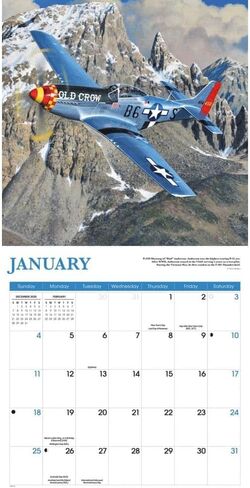 Aircraft Classic 2026 Wall Calendar, 12'' X 12'', 16-Month Calendar with Stapled Binding in Saudi Arabia