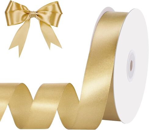 Black Satin Ribbon 50 Yards 1 inch Black Ribbon for Gift Wrapping Flower Bouquet Crafts Bow Making Wedding Party Home Decoration in Kuwait