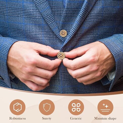 12PCS Hollow Flower Buttons - 25mm Antique Metal Shank Buttons for Sewing Vintage Court-Style for Jackets, Coats DIY Crafts（Gold ） in Saudi Arabia