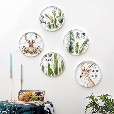 Wall Plate Hanger Display Holder Invisible Vertical Plate Holder Picture Adhesive Hooks Hanging Sticky Hanger for Home Kitchen Decorative Plastic Plates Photo Frame Wall Art (30) in Saudi Arabia