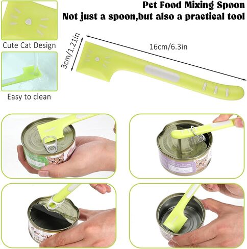BEWUDY 4PCS Cat Strip Engers ملعقة ، Cat Treat Spoon Squeeze Pet Caned Food Rapps Cute Cate Treat in Saudi Arabia