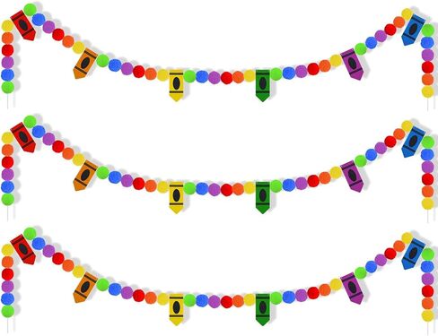 3 Pcs Back to School Felt Banner Apple Garland Classroom Return to School Pom Pom Ball Colorful Pompom Hanging Banner Hanging Garland for First Day of School Classroom Decoration in Saudi Arabia