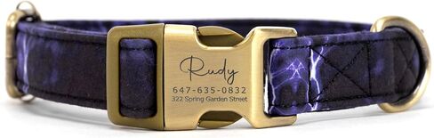 Personalized Dog Collar with Name and Phone Number Engraved,Adjustable Custom Puppy Collar,Organic Cotton Pet Collar for Small Medium Large Boy Girl Dogs in Kuwait