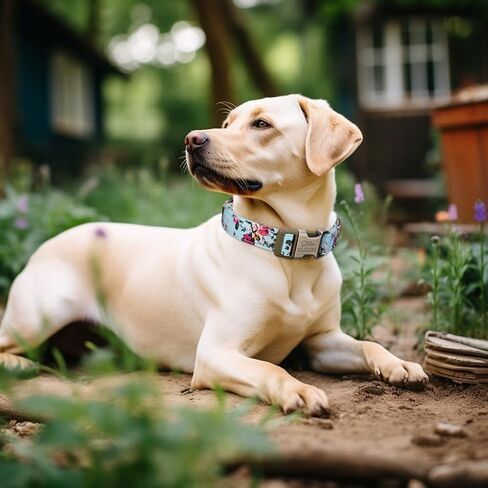 Personalized Dog Collar with Name and Phone Number Engraved,Adjustable Custom Puppy Collar,Organic Cotton Pet Collar for Small Medium Large Boy Girl Dogs in Kuwait