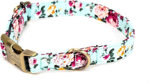 Personalized Dog Collar with Name and Phone Number Engraved,Adjustable Custom Puppy Collar,Organic Cotton Pet Collar for Small Medium Large Boy Girl Dogs in Kuwait