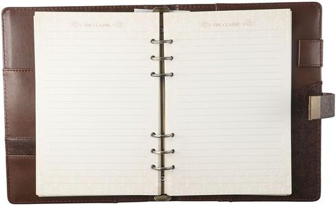 Journal Okhobby مع Lock ، Brown Large Lock Diary 6 Ring Binder Notebook مع Lock for Women ، 200 صفحة in Saudi Arabia