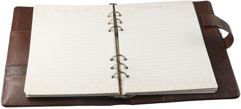 Journal Okhobby مع Lock ، Brown Large Lock Diary 6 Ring Binder Notebook مع Lock for Women ، 200 صفحة in Saudi Arabia