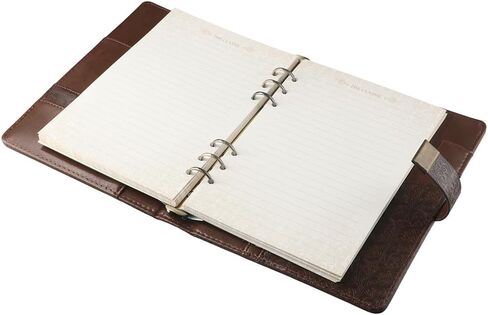 Journal Okhobby مع Lock ، Brown Large Lock Diary 6 Ring Binder Notebook مع Lock for Women ، 200 صفحة in Saudi Arabia