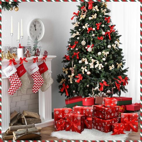 cholemy 6 pcs تعشش صناديق مكدسة مع أغطية - تصميم كلاسيكي عيد الميلاد في 6 أحجام متنوعة لإعطاء الهدية الحاضرة المزخرفة (ندفة الثلج الأبيض ، المربع) in Saudi Arabia