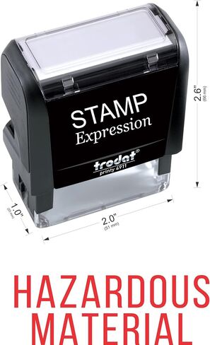 Stampexpression - طابع مطاطي للمكتب الخطير للمواد - الحبر الأحمر (A -5303) in Saudi Arabia