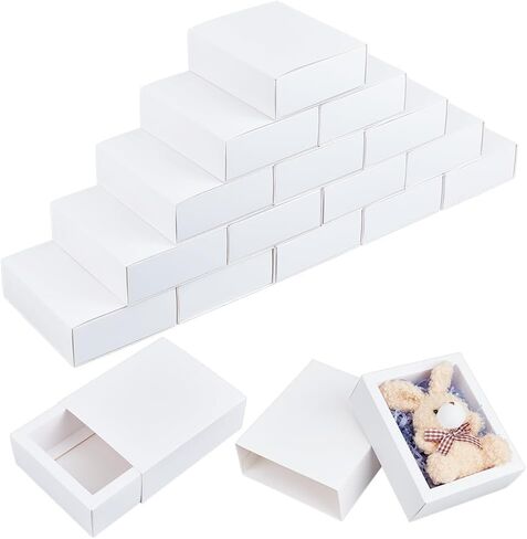 Benecreat 40 Pack Kraft Paper Draver Box ، 6.7x4.0x1.7inch Rectangle Favors Preshation Presentip Thagbors for Handmand in Saudi Arabia